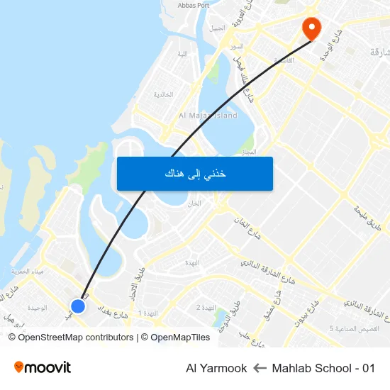 Mahlab School - 01 to Al Yarmook map