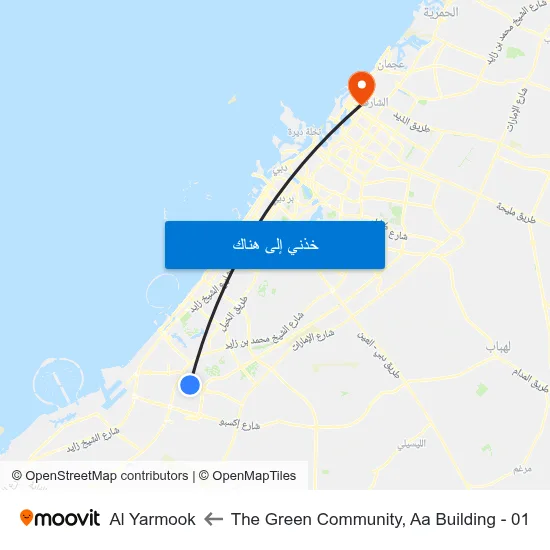 The Green Community, Aa Building - 01 to Al Yarmook map