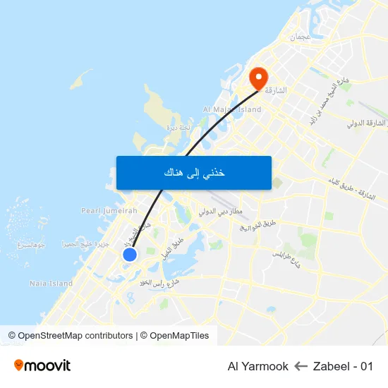 Zabeel - 01 to Al Yarmook map