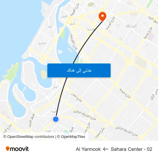 Sahara Center - 02 to Al Yarmook map