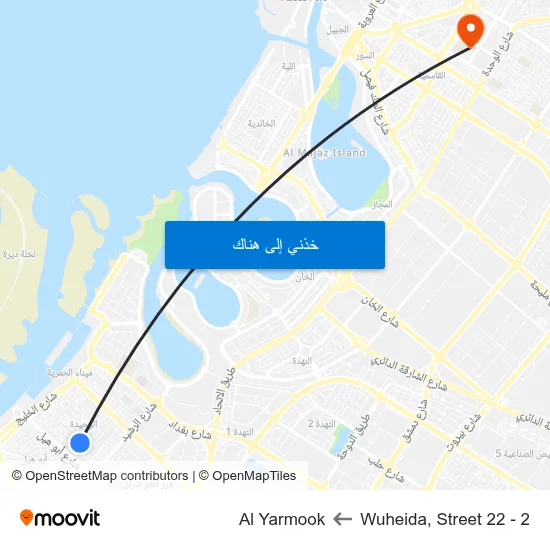 Wuheida, Street 22 - 2 to Al Yarmook map