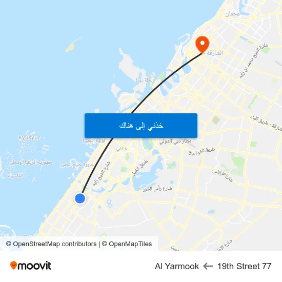 19th Street 77 to Al Yarmook map