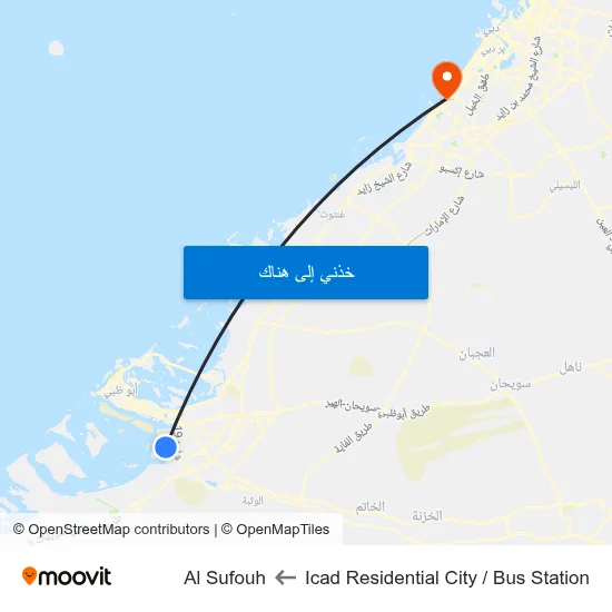 Icad Residential City / Bus Station to Al Sufouh map