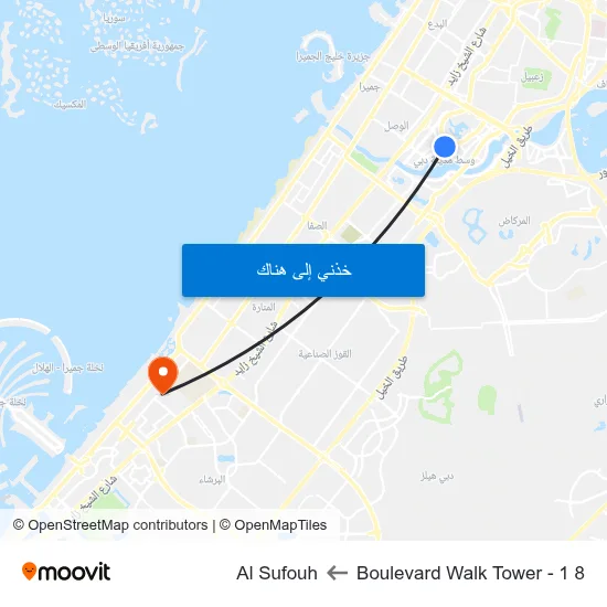 8 Boulevard Walk Tower - 1 to Al Sufouh map