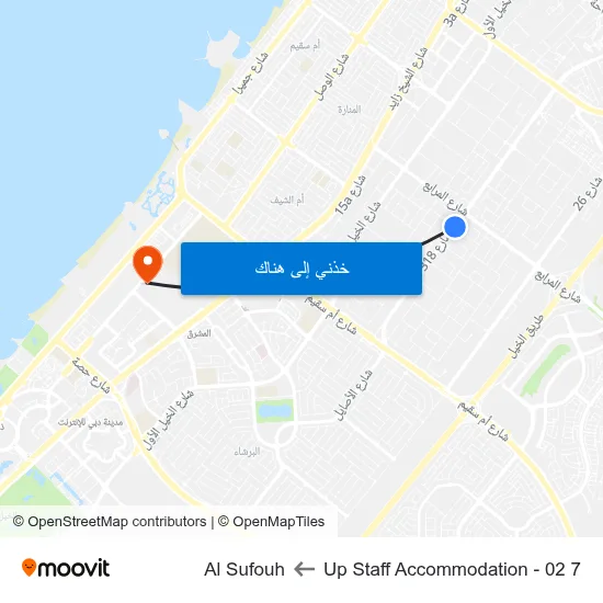 7 Up Staff Accommodation - 02 to Al Sufouh map