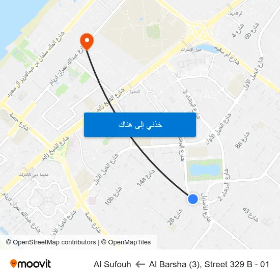 Al Barsha (3), Street 329 B - 01 to Al Sufouh map