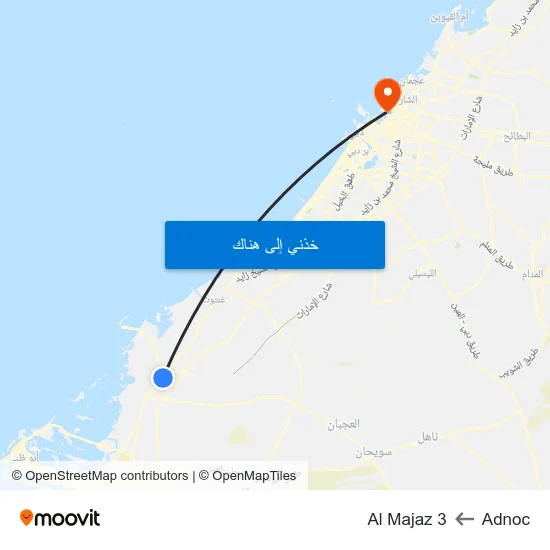 Adnoc to Al Majaz 3 map
