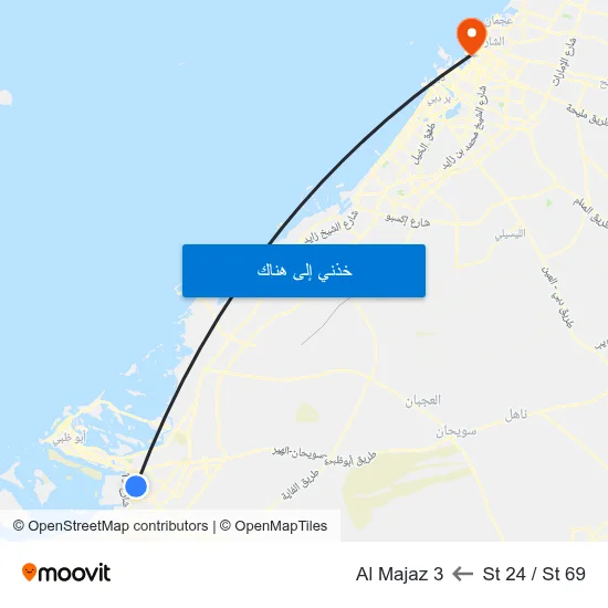 St 24 / St 69 to Al Majaz 3 map