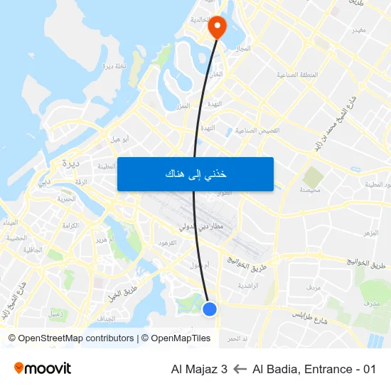 Al Badia, Entrance - 01 to Al Majaz 3 map