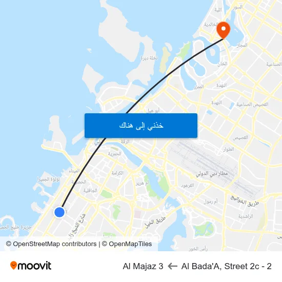 Al Bada'A, Street 2c - 2 to Al Majaz 3 map