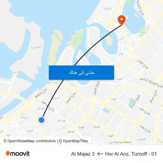 Hor Al Anz, Turnoff - 01 to Al Majaz 3 map