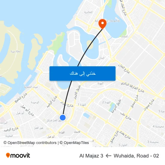 Wuhaida, Road - 02 to Al Majaz 3 map