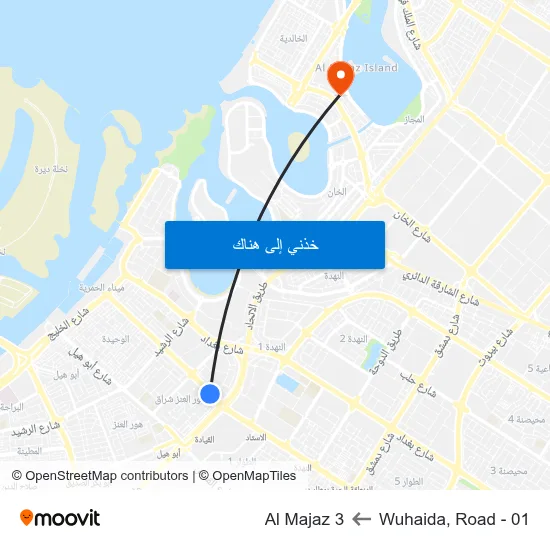 Wuhaida, Road - 01 to Al Majaz 3 map