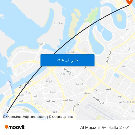 Raffa 2 - 01 to Al Majaz 3 map