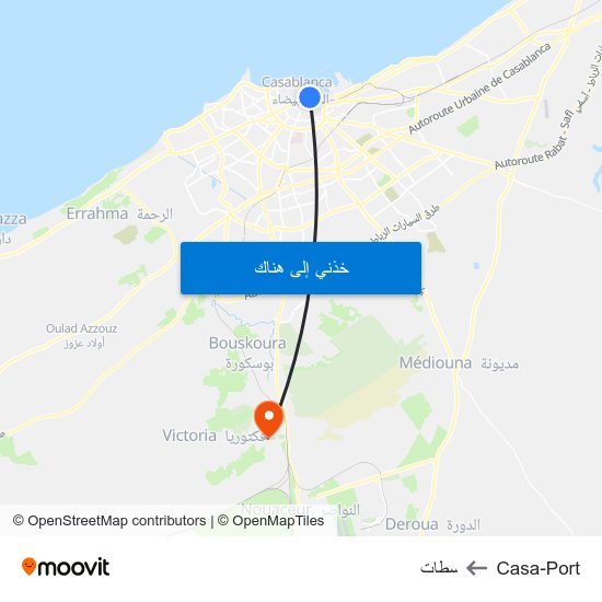 Casa-Port to سطات map
