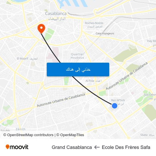 Ecole Des Frères Safa to Grand Casablanca map