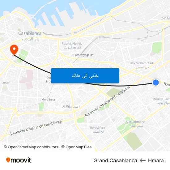 Hmara to Grand Casablanca map