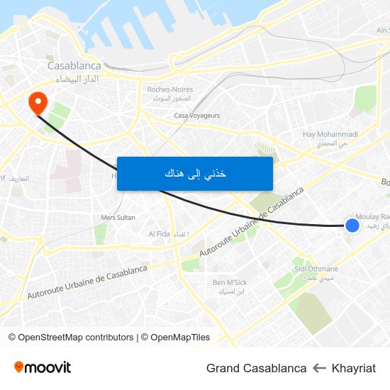 Khayriat to Grand Casablanca map