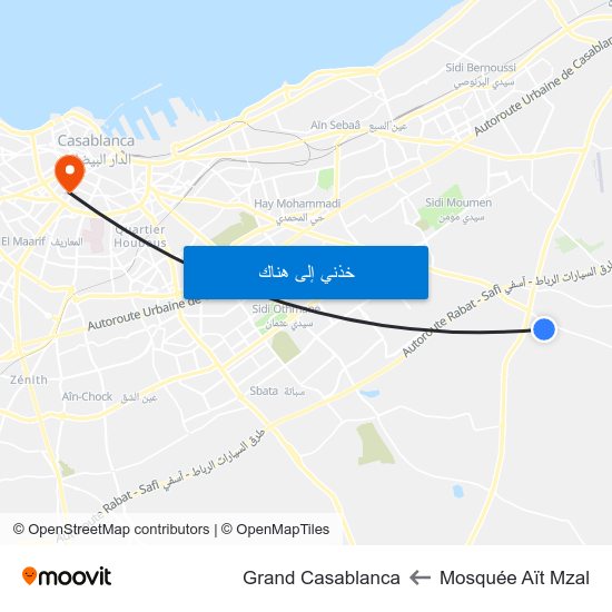 Mosquée Aït Mzal to Grand Casablanca map