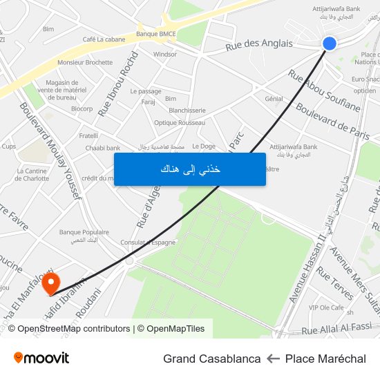 Place Maréchal to Grand Casablanca map