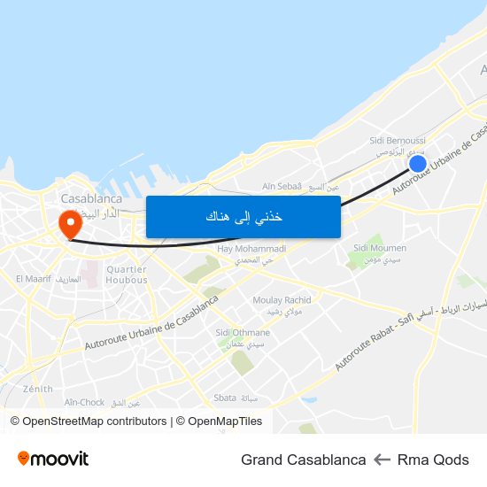 Rma Qods to Grand Casablanca map