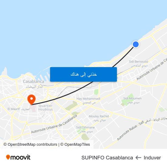 Induver to SUPINFO Casablanca map