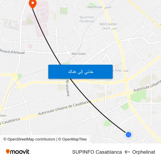 Orphelinat to SUPINFO Casablanca map