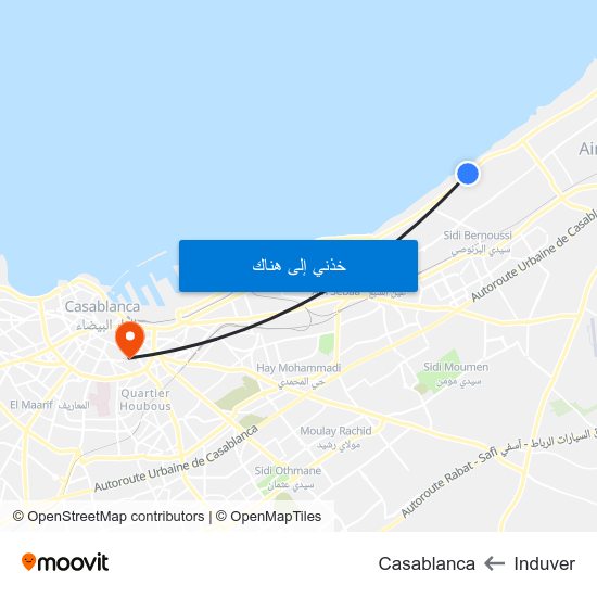 Induver to Casablanca map