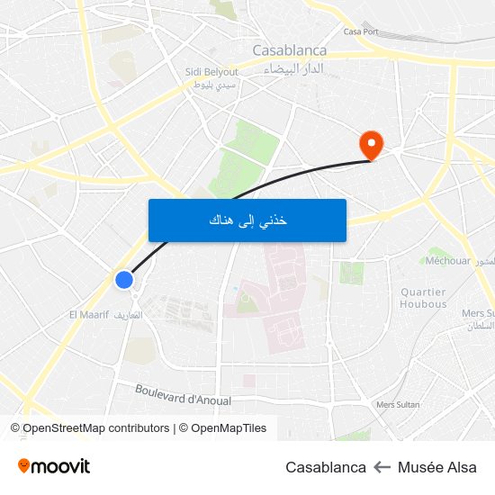 Musée Alsa to Casablanca map