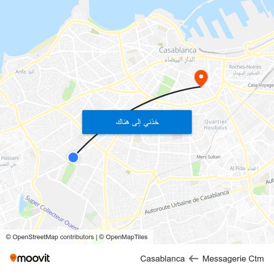 Messagerie Ctm to Casablanca map