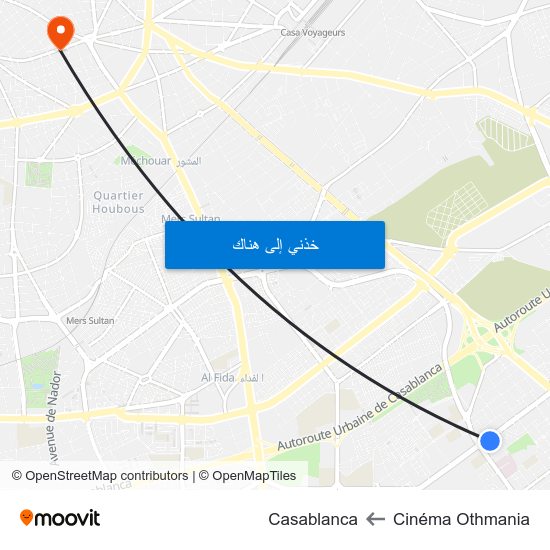 Cinéma Othmania to Casablanca map