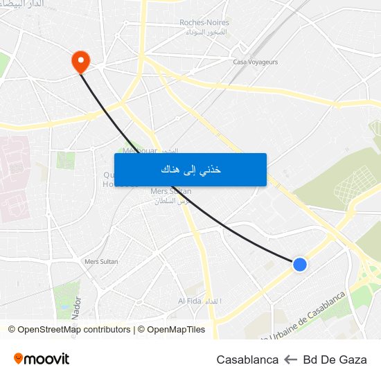 Bd De Gaza to Casablanca map