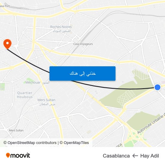 Hay Adil to Casablanca map