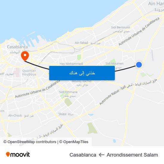 Arrondissement Salam to Casablanca map