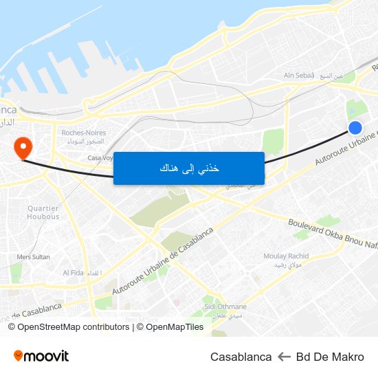 Bd De Makro to Casablanca map