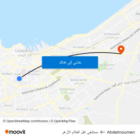 Abdelmoumen to مستشفى اهل الغلام الأزهر map