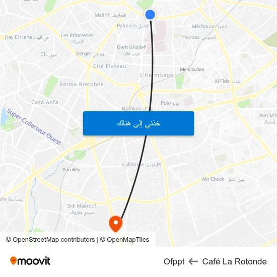 Café La Rotonde to Ofppt map