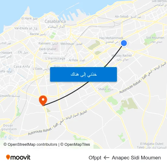 Anapec Sidi Moumen to Ofppt map