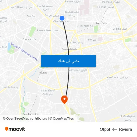 Riviera to Ofppt map