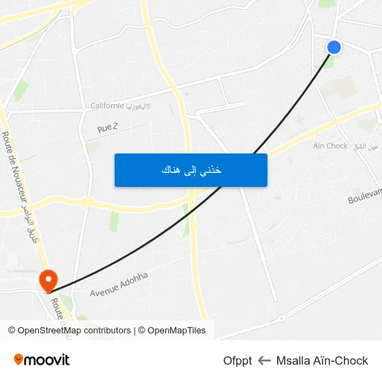 Msalla Aïn-Chock to Ofppt map