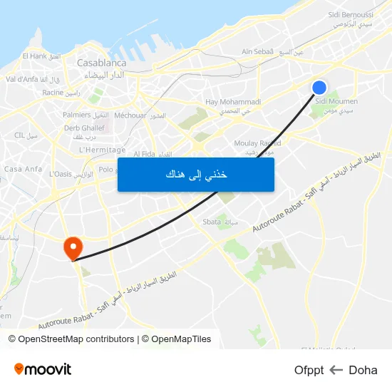 Doha to Ofppt map
