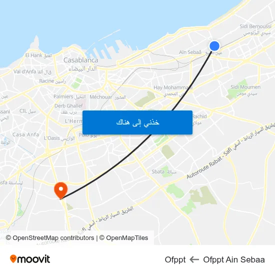 Ofppt Ain Sebaa to Ofppt map