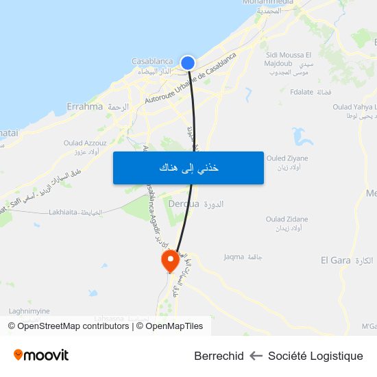 Société Logistique to Berrechid map