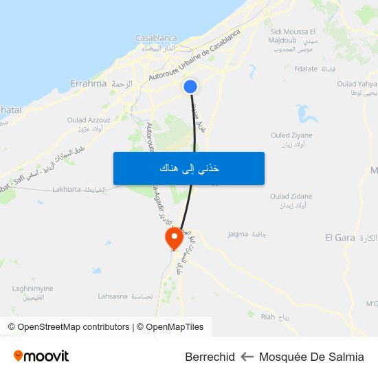 Mosquée De Salmia to Berrechid map