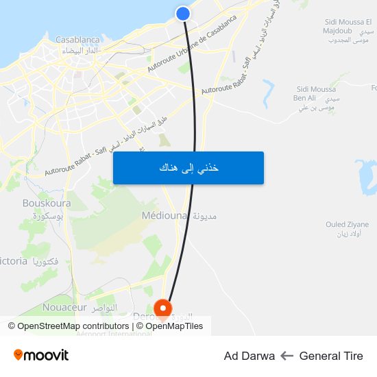 General Tire to Ad Darwa map