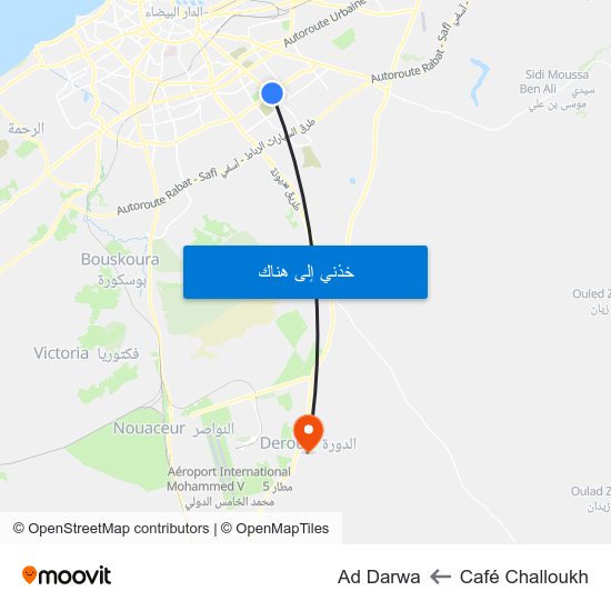 Café Challoukh to Ad Darwa map