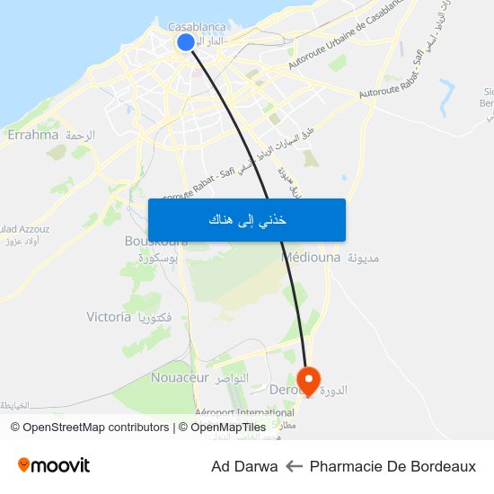 Pharmacie De Bordeaux to Ad Darwa map