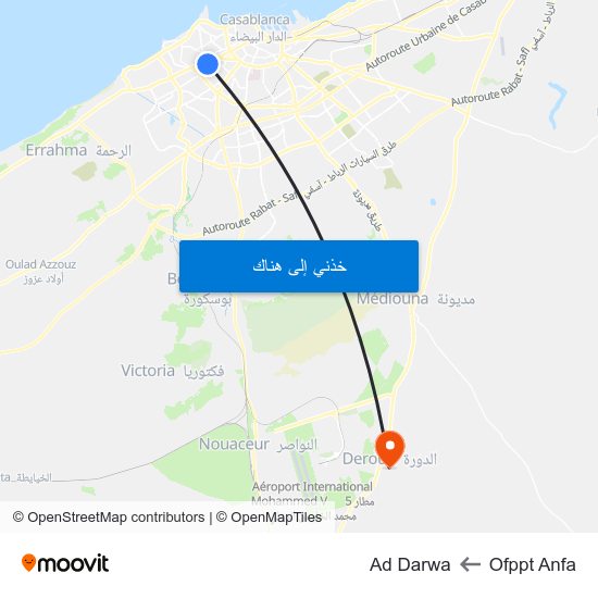 Ofppt Anfa to Ad Darwa map