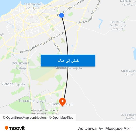 Mosquée Abir to Ad Darwa map