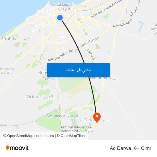 Cimr to Ad Darwa map